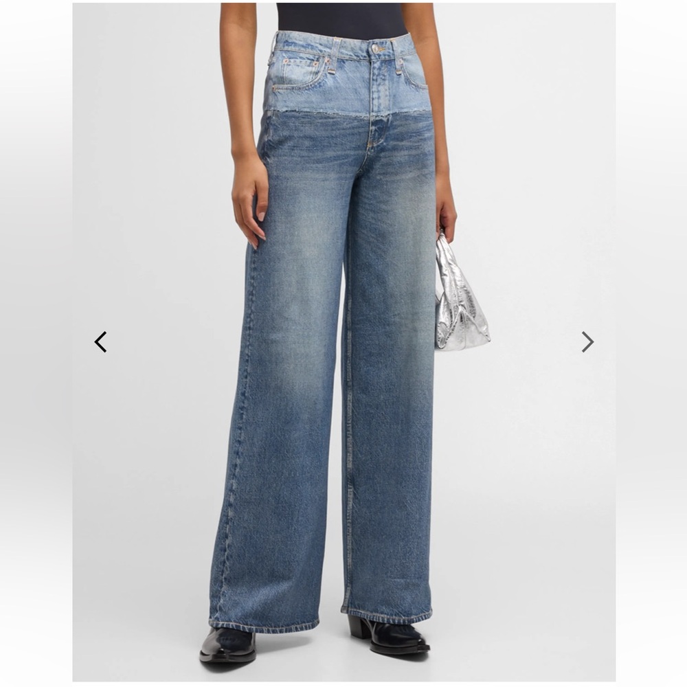 rag & bone ‘Miramar Sofie Cotton-Terry Wide-Leg Jeans’